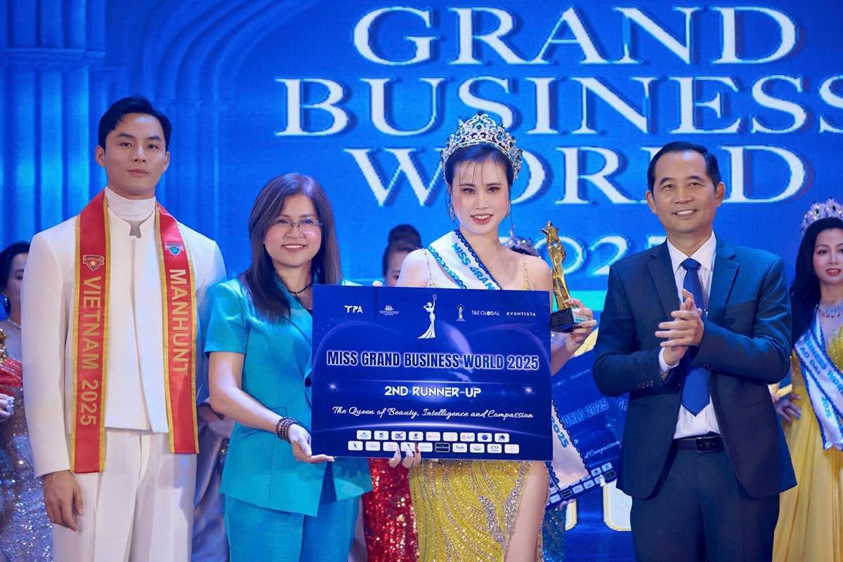 DJ Ly Ly giành ngôi Á hậu 2 Miss Grand Business World 2025
