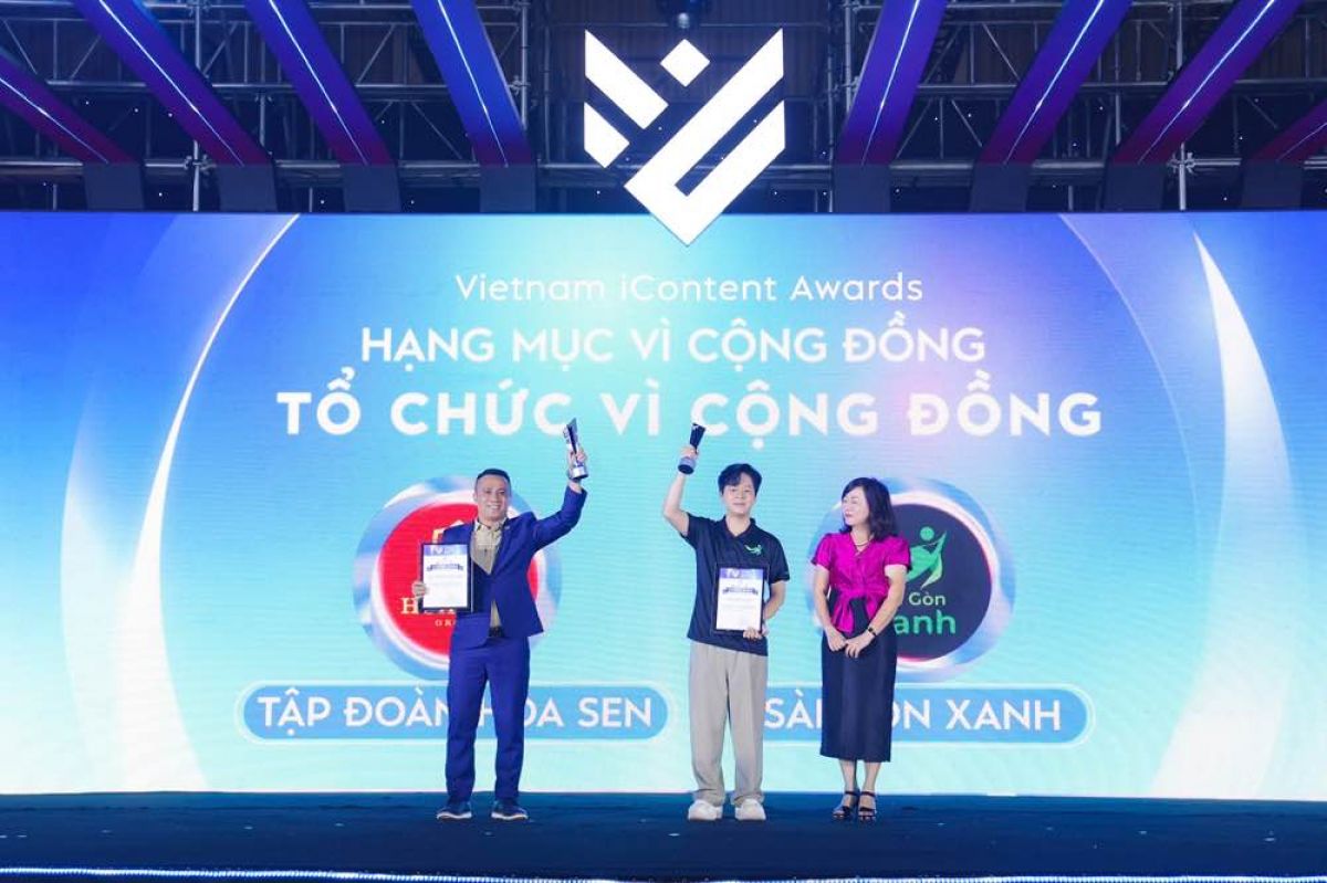 Tập đoàn Hoa Sen thắng giải “Tổ chức Vì cộng đồng” tại Vietnam iContent Awards 2024