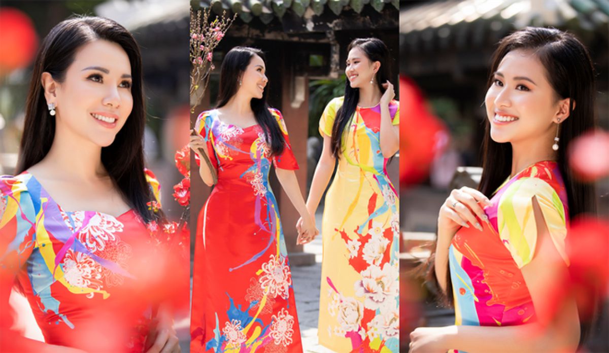 Người đẹp Hoa hậu Việt Nam khoe mẹ trẻ đẹp như hai chị em