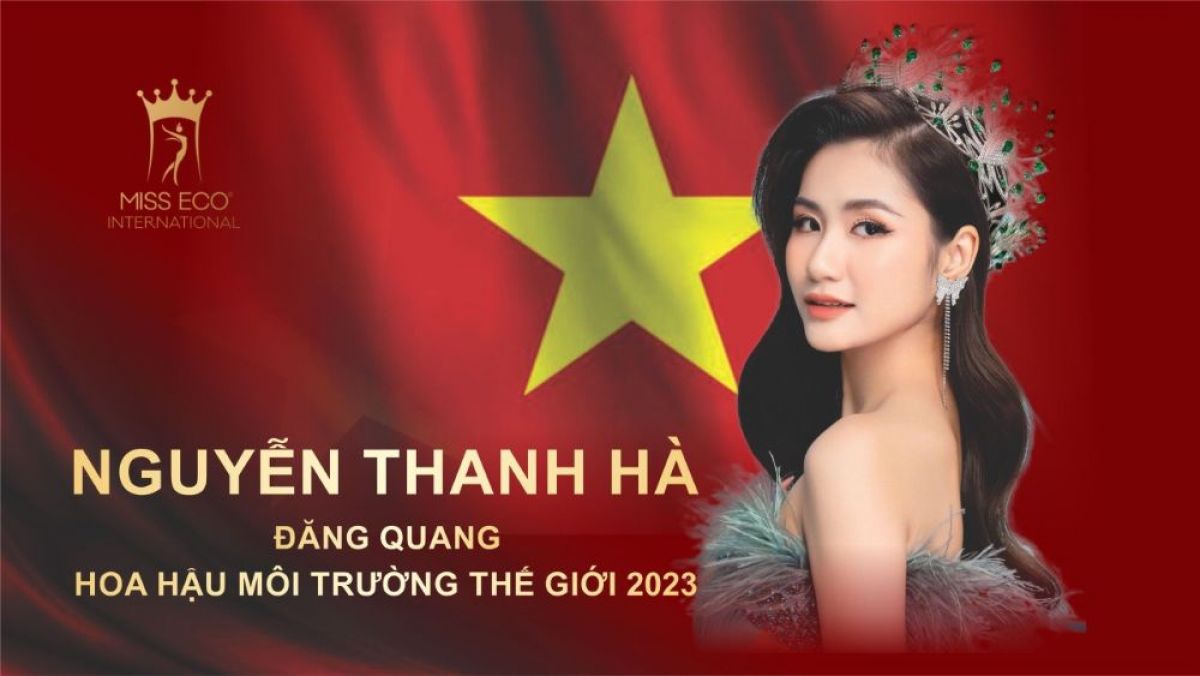 Vượt lên 65 người đẹp khắp nơi trên thế giới, Nguyễn Thanh Hà lộng lẫy đăng quang Miss Eco International 2023