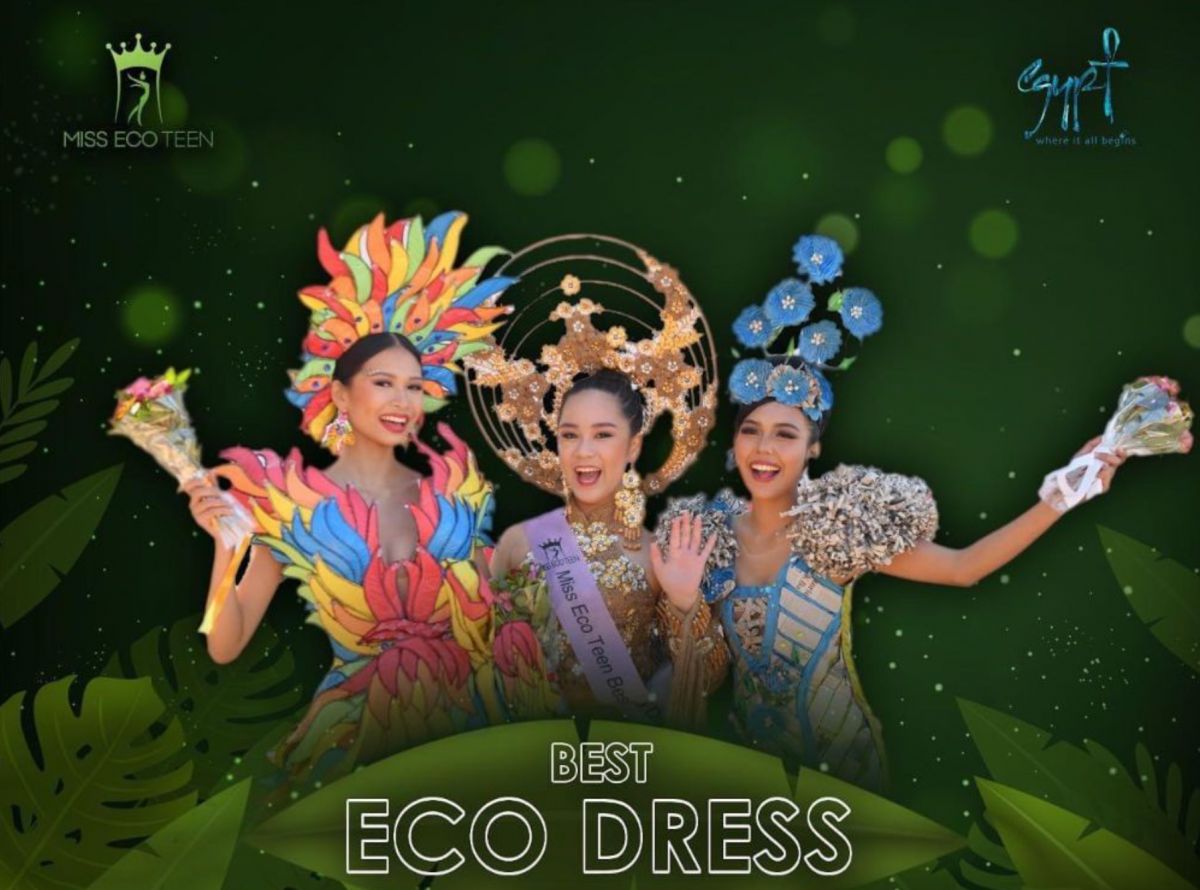 Diện váy làm từ sợi đay của NTK Việt Hùng, Vũ Huyền Diệu đoạt giải Quốc tế trang phục về môi trường
